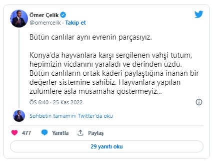 Ömer Çelik açıkladı! Konya'da barınaktaki hayvanların telef edildiği iddiasıyla adliyeye sevk edilen iki şüpheli tutuklandı.